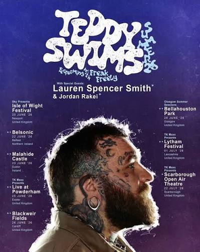 Teddy Swims 2026 & 2027 concert poster